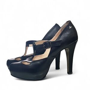 Vivienne Westwood Black T-Strap Heels